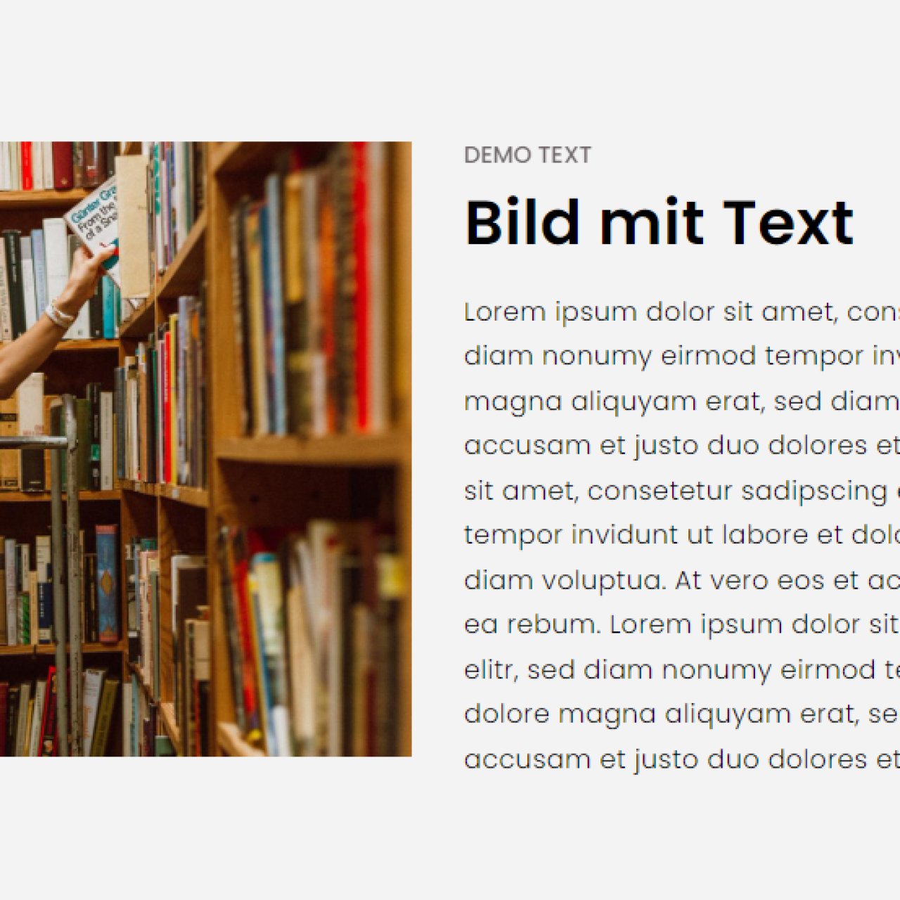 Element: Bild mit Text